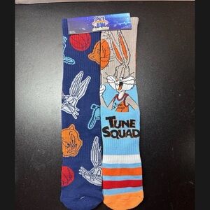 Warner Bros. Space Jam Tune Squad Socks - Blue, Orange, and Gray